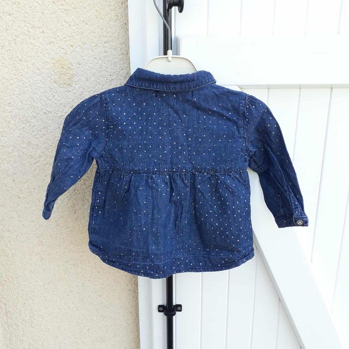 Chemise jeans bb filles  6 mois gémo - photo numéro 2