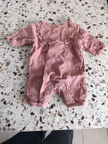Combi velours rose
