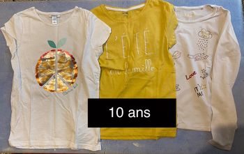 Lot de 3 tee shirts dont 1 manches longues kiabi orchestra et okaidi
