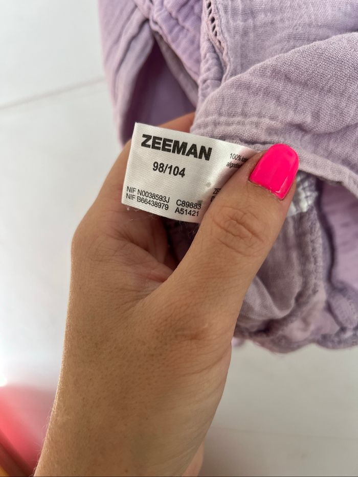 T-shirt blouse Zeeman violet 4A TBE - photo numéro 4