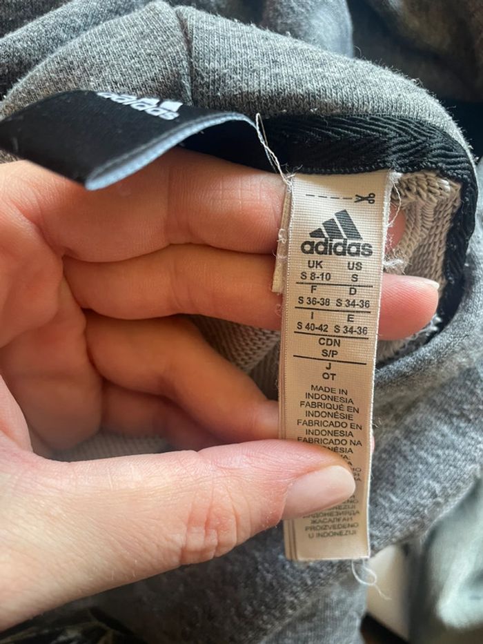 Sweat adidas gris chiné - photo numéro 4