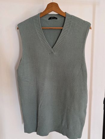 Pull manche courte bleu