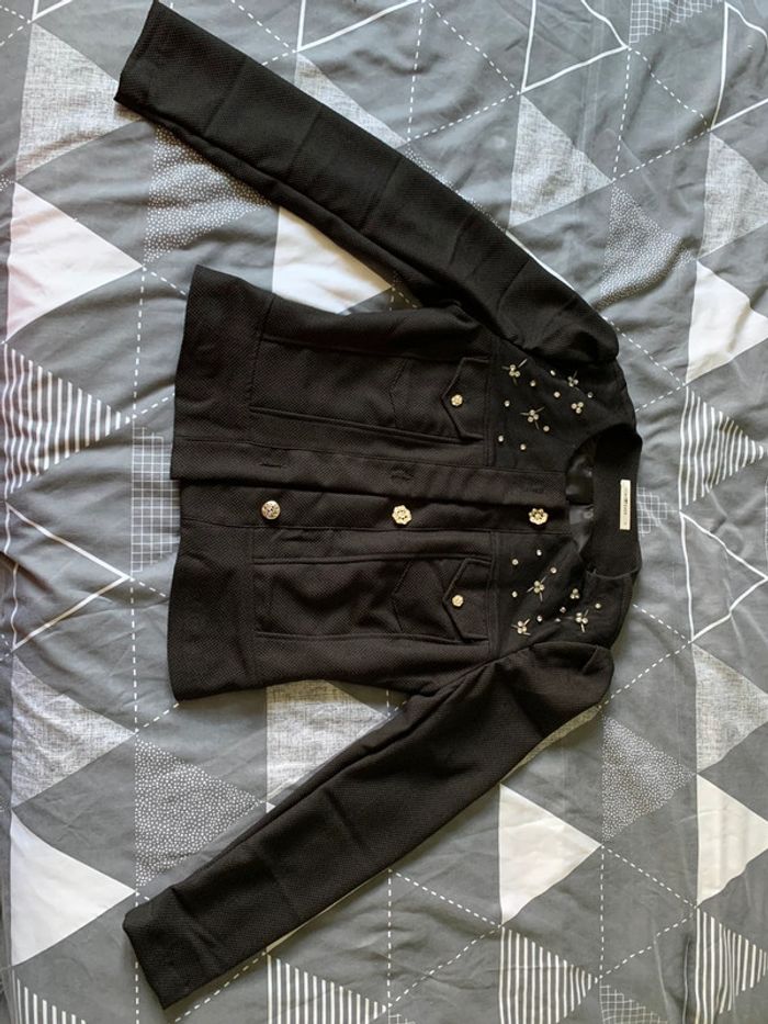 Veste Forever noire à strass