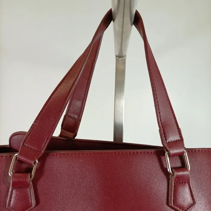 Sac cabas bordeaux grand format – idéal bureau ou quotidien S023 - photo numéro 2
