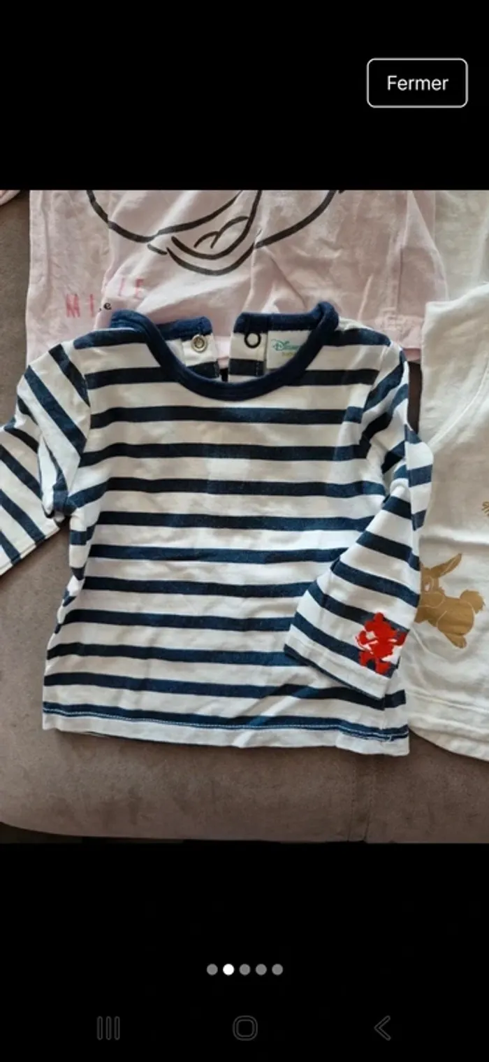 Lot de 4 tee-shirt disney 6 mois fille. - photo numéro 5