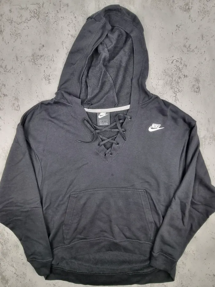 Sweat à capuche noir Nike – Taille S Femme (mesures en photos) - photo numéro 3