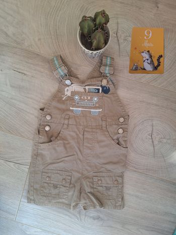 Salopette été garçon 9 mois