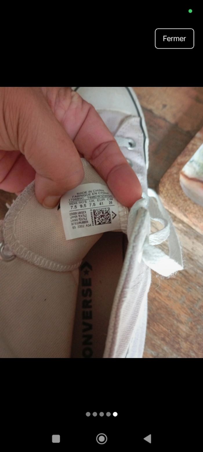 Converse All Star taille 41 lilas clair - photo numéro 5