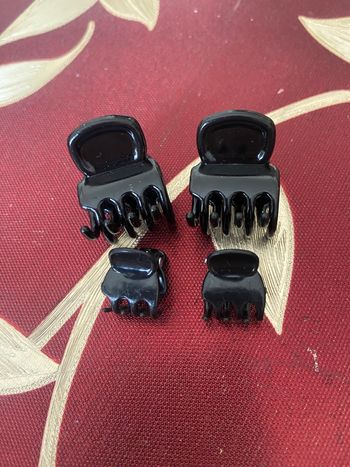Lot de 4 pinces à cheveux noir 
