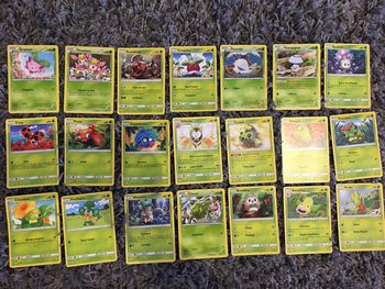 Cartes Pokémon base coloris vert