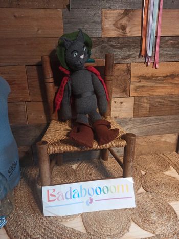 Peluche crochet fait main le chat botté BE