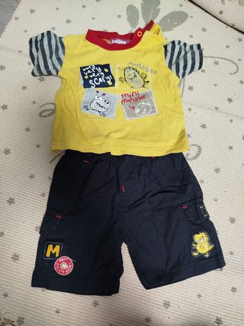 Ensemble été short Tshirt taille 6 mois garçon
