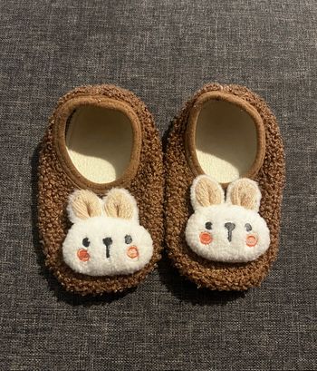 Chaussons chaussettes antidérapantes bébé lapins 0-1 an