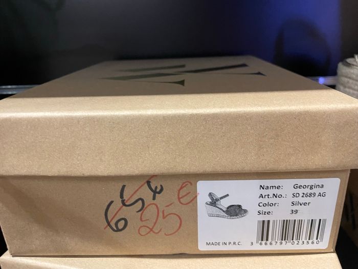 Compensée Vanessa wu 39 argenté neuve - photo numéro 4