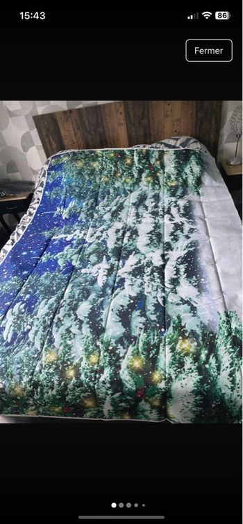 Fond photo sapin enneigé 2,10 × 1,50 m