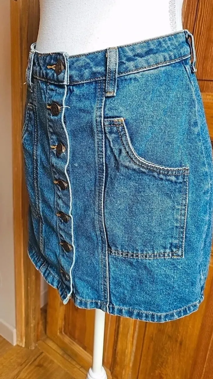 Jupe en jeans denim taille haute - photo numéro 4