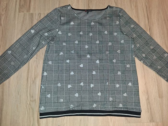 Pull prince de galles et cœur Street One taille 42