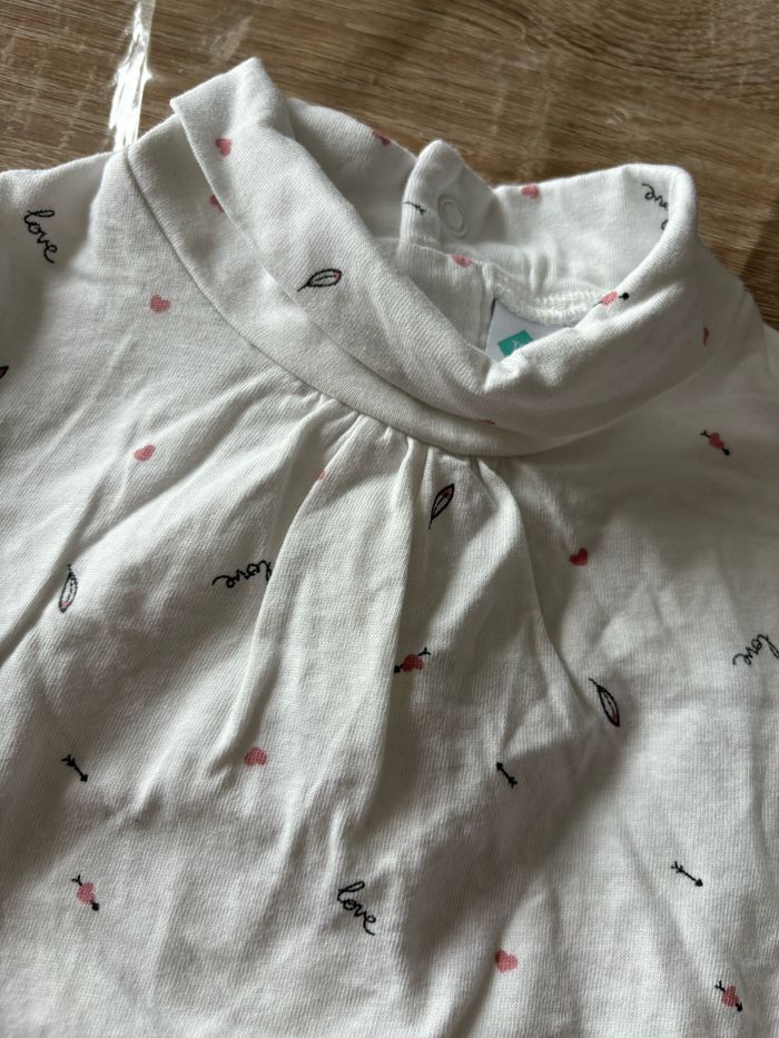 Tee shirt col love TEX t.23m - photo numéro 2