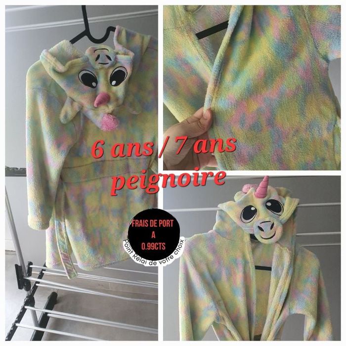 Peignoire licorne  fille 6/7 ans