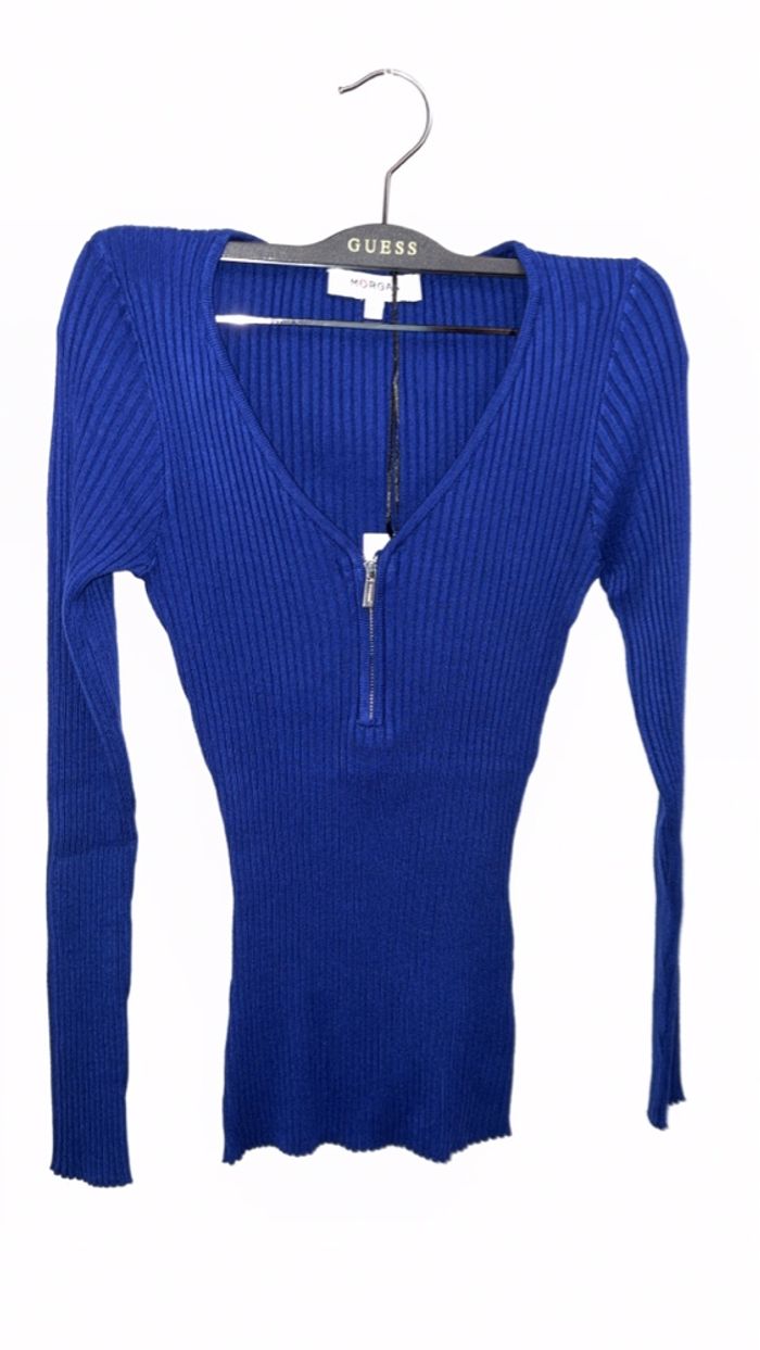 Morgan - Top côtelé zippé - Taille XS - Bleu Roi - Neuf avec étiquette - photo numéro 6