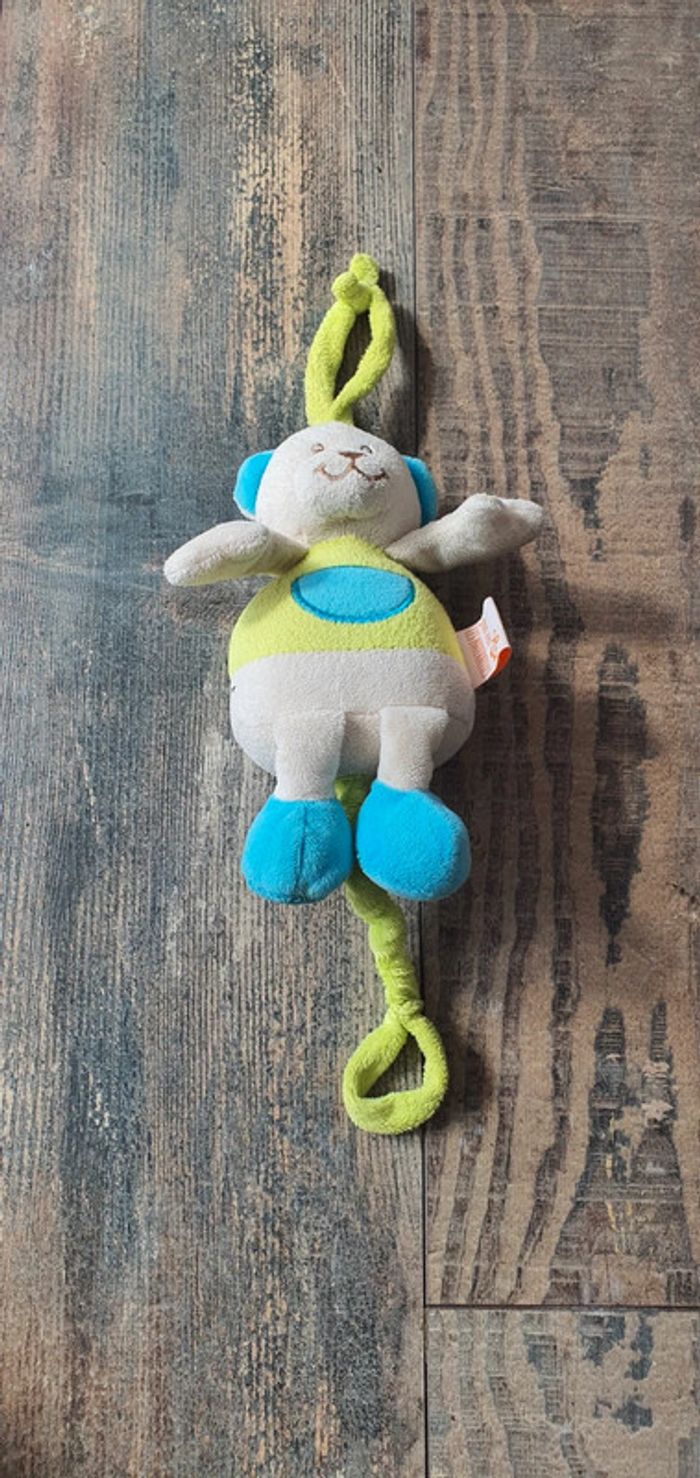 Peluche ours musical vert bleu et blanc Jouer avec les Maternelles - photo numéro 2