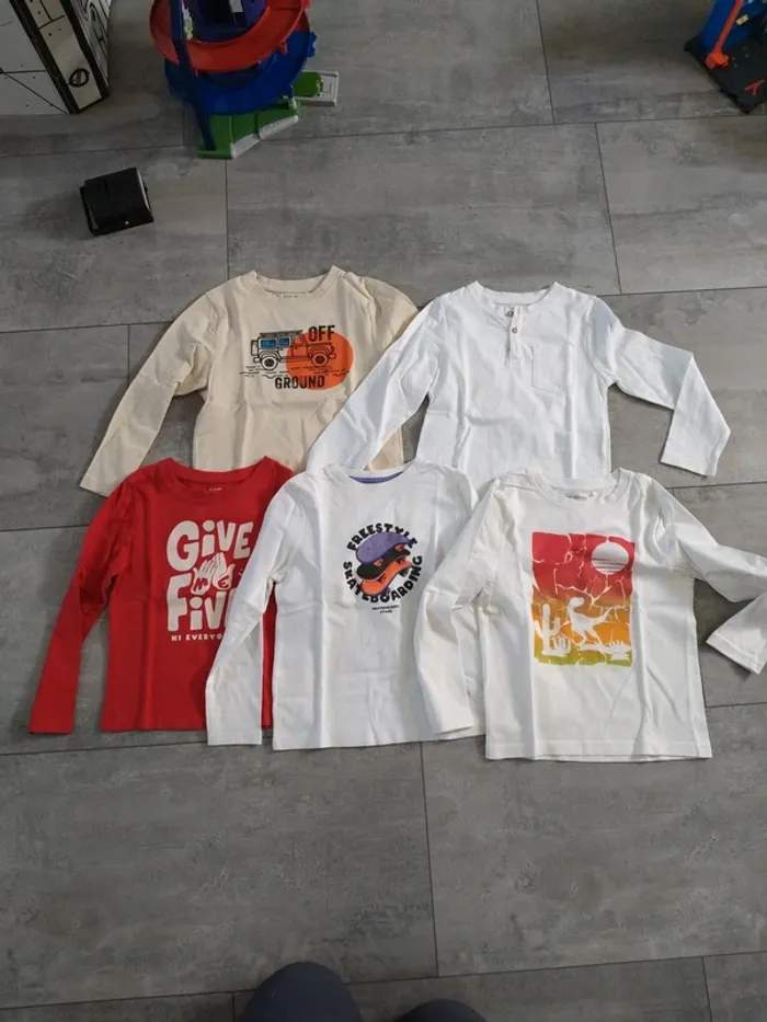 Lot de 5 tee-shirts manches longues
