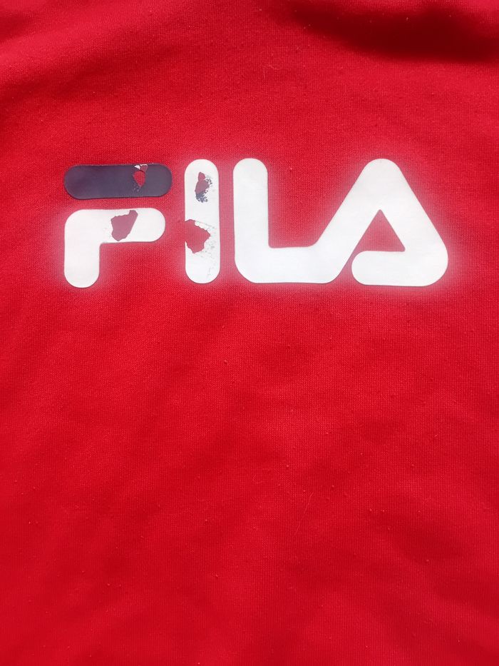 Sweat à capuche rouge et blanc  Fila Taille 12/ 13 ans - photo numéro 6