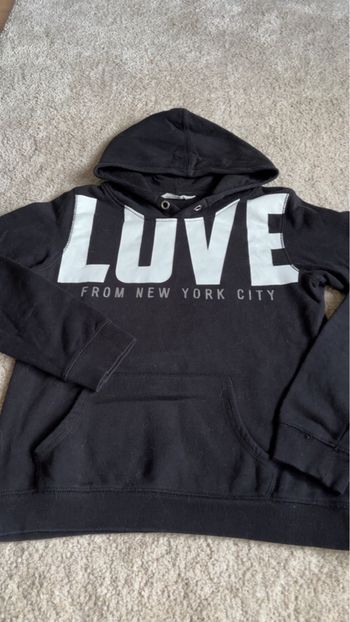 Sweat-shirt à capuche avec écriture taille 14ans H&M