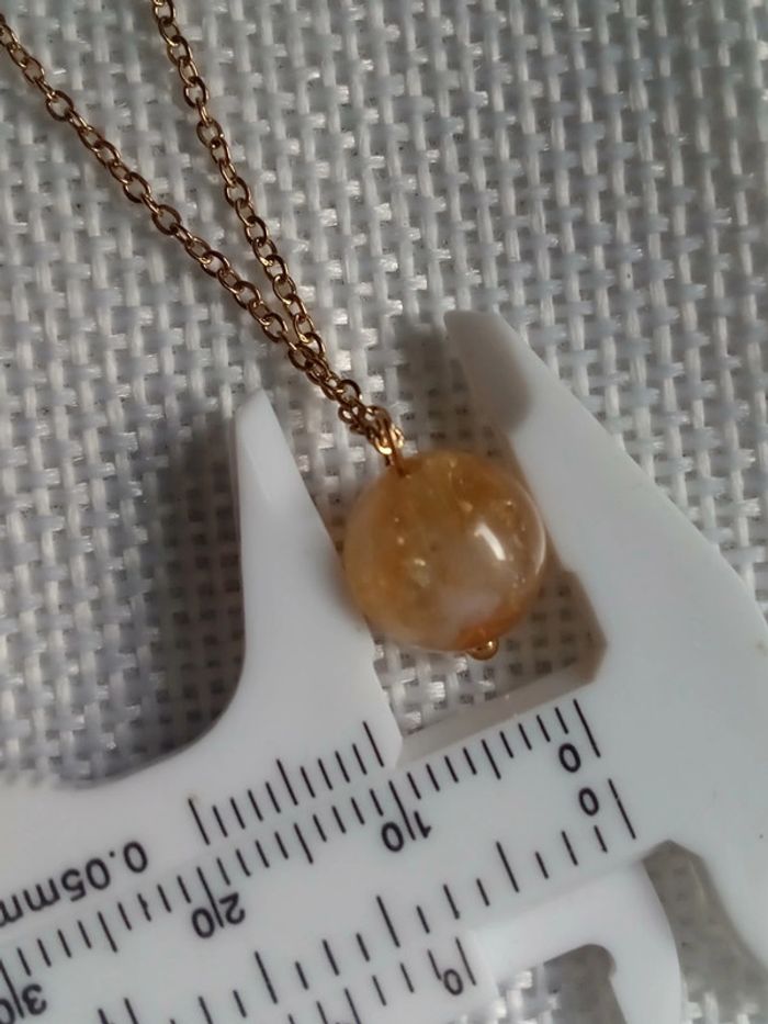 Collier pierre de citrine naturelle - photo numéro 2