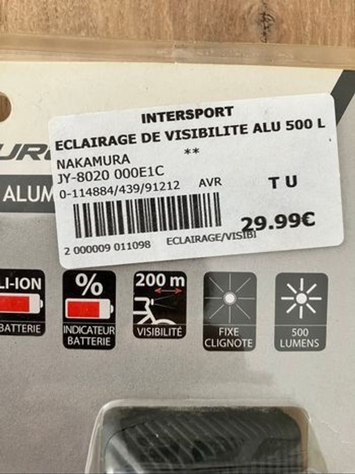 Éclairage de visibilité pour vélo  Marque nakamura  Neuf - photo numéro 2