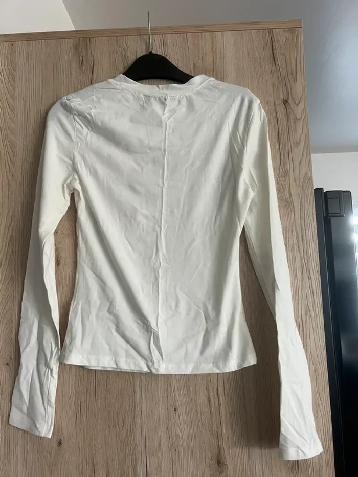 T shirt manches longues a mot - photo numéro 4