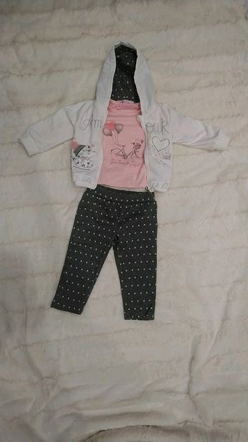 Ensemble 3 pièces bébé fille
