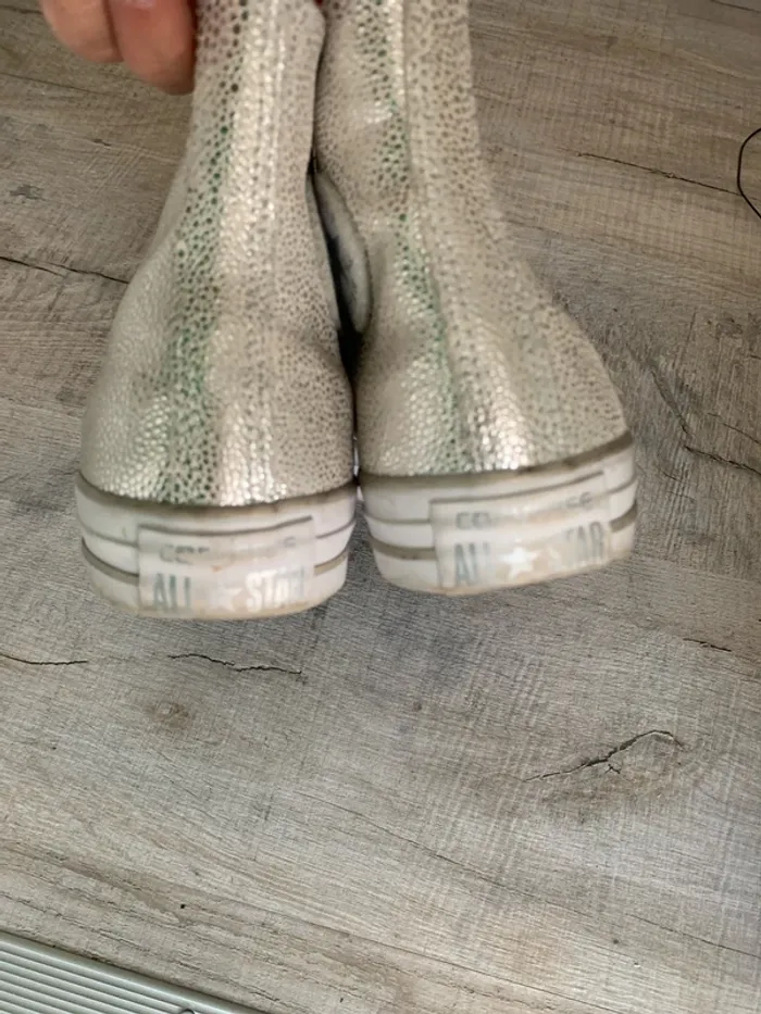 Superbes converse grises argentées femme 36,5 - photo numéro 4