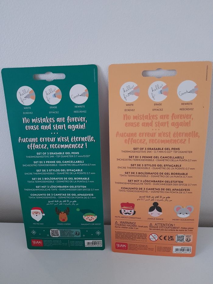 Coffrets stylos effaçables Legami Noël 2024 et 2025 - photo numéro 4