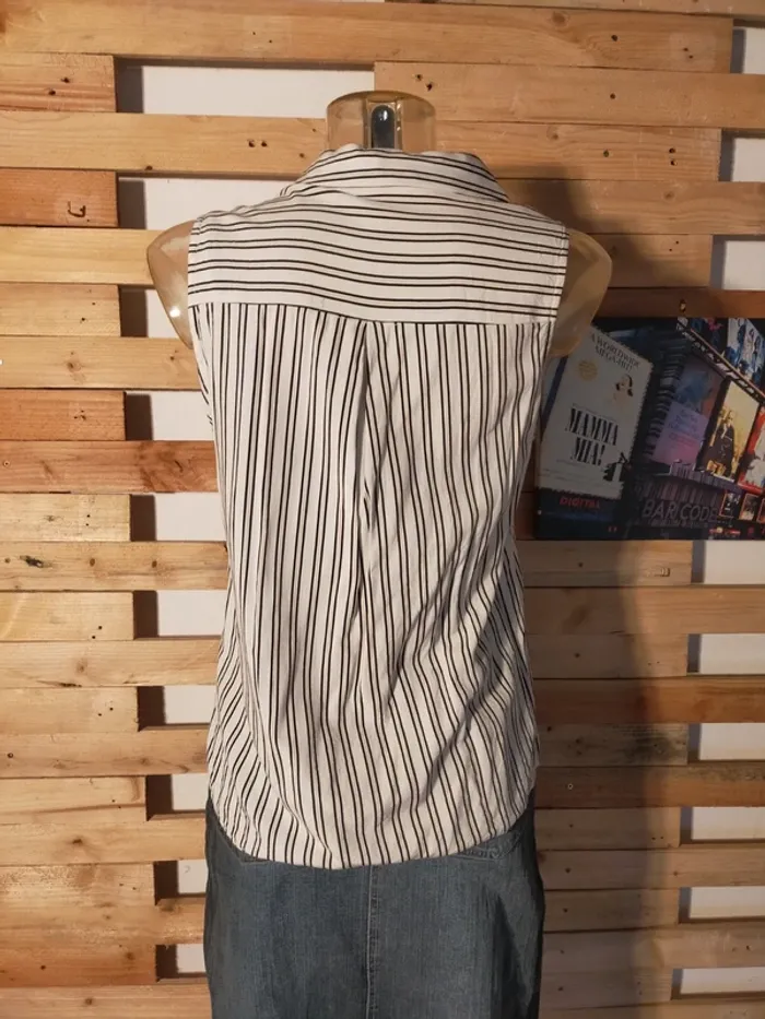 Débardeur rayé noir et blanc - photo numéro 4