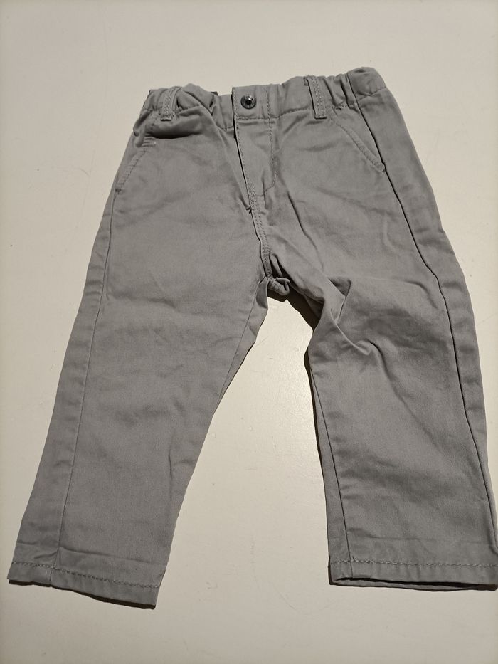 Pantalon gris 12 mois Obaïbi