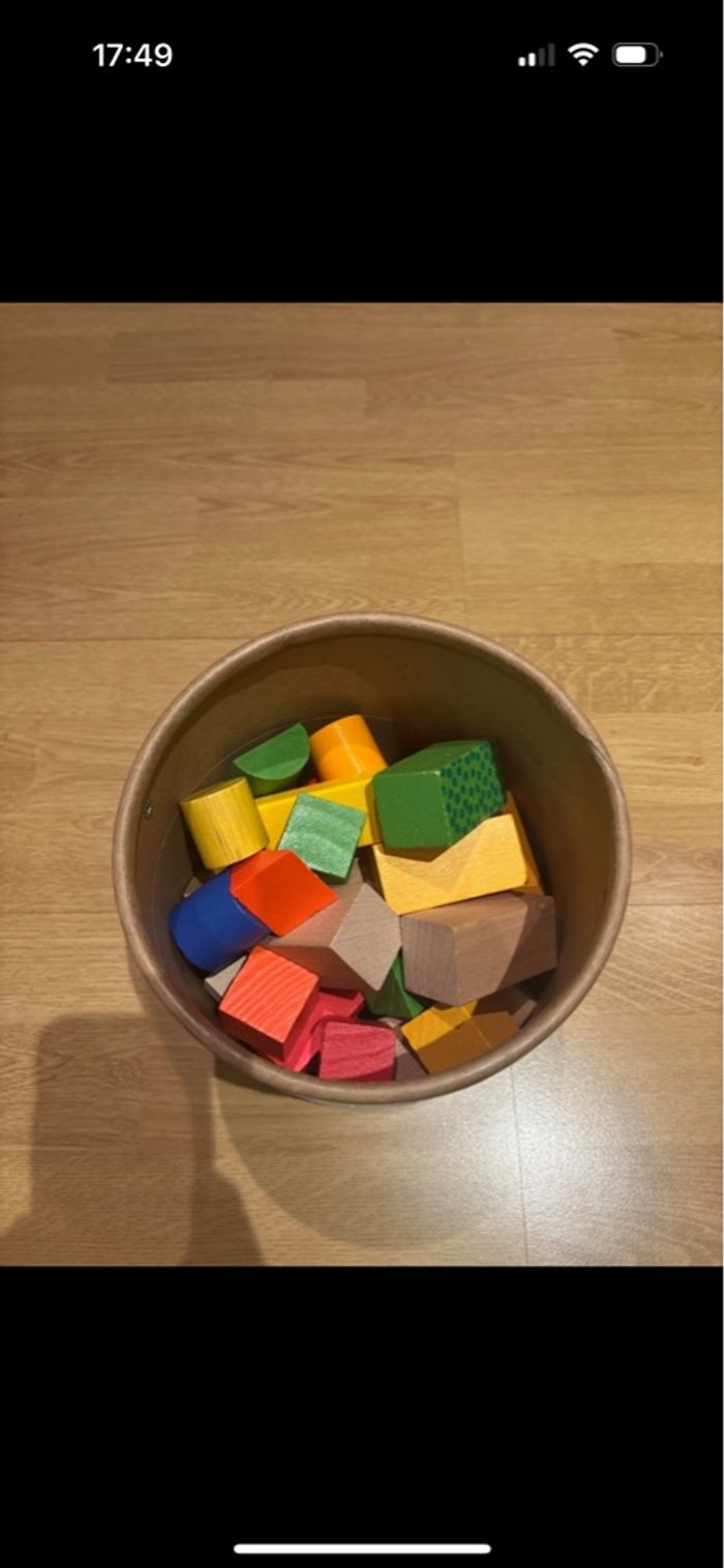 Bloc de construction en bois enfant - photo numéro 2