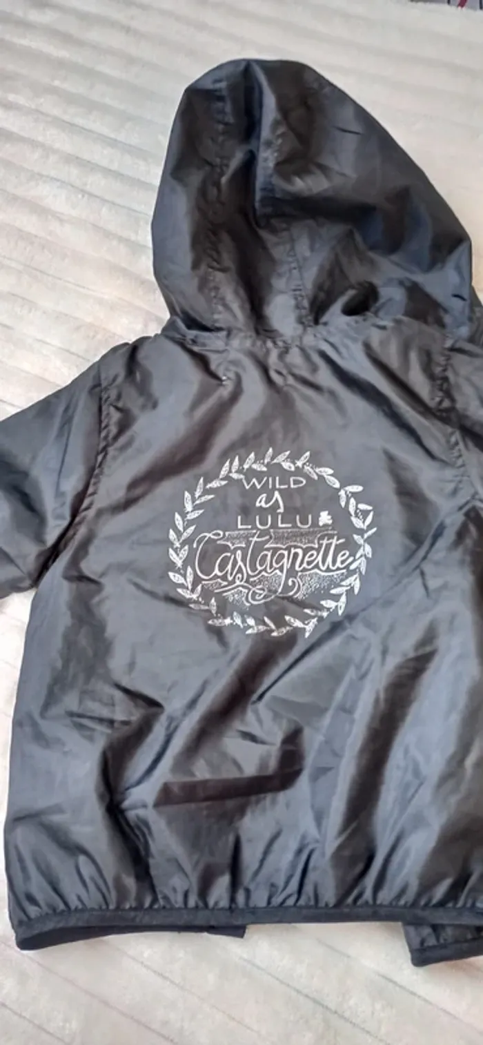 Veste coupe vent noire 6 ans - photo numéro 2