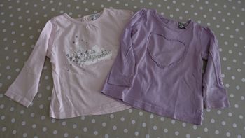 Lot de 2 t shirts manches longues 18 mois