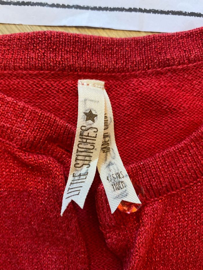 Gilet court rouge paillettes - photo numéro 2