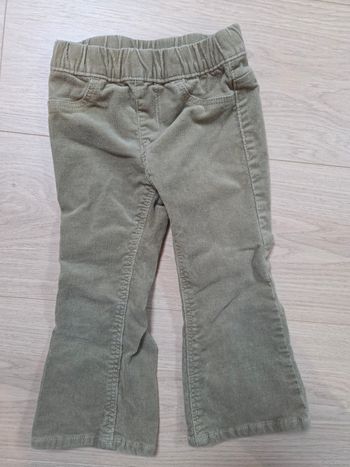 Pantalon velours kaki fille