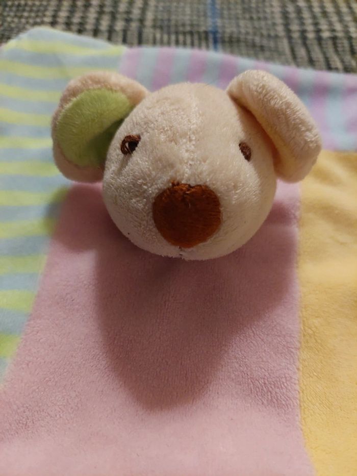 Design by CMP - doudou carré multicolore souris - photo numéro 2