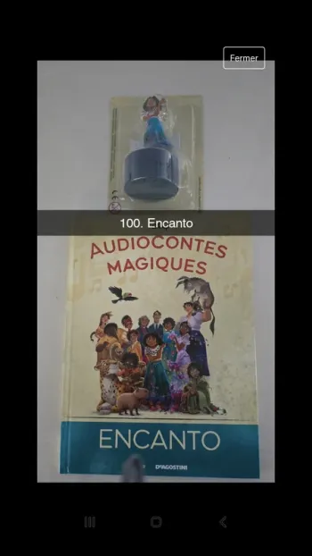 No100 lumineuse audioconte Magique disney deagostini livre+figurine audio conte compte