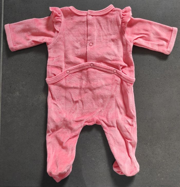 Pyjama velours une pièce bébé fille - photo numéro 2