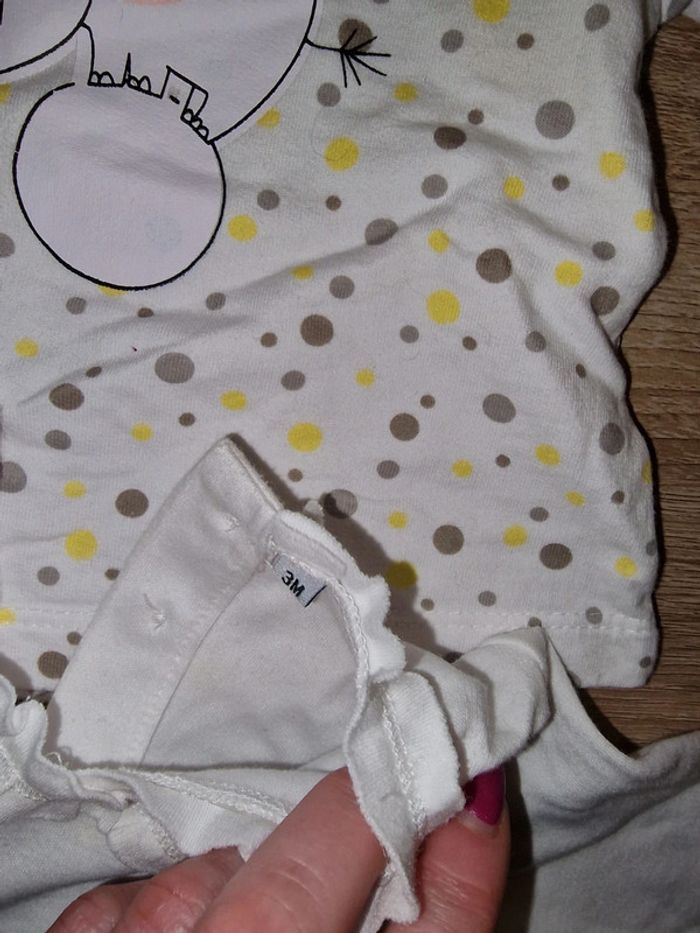 Lot de 2 tshirt manches longues 3 mois - photo numéro 2