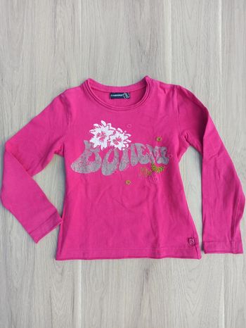 t-shirt manches longues jean bouget 6 ans rose bohème