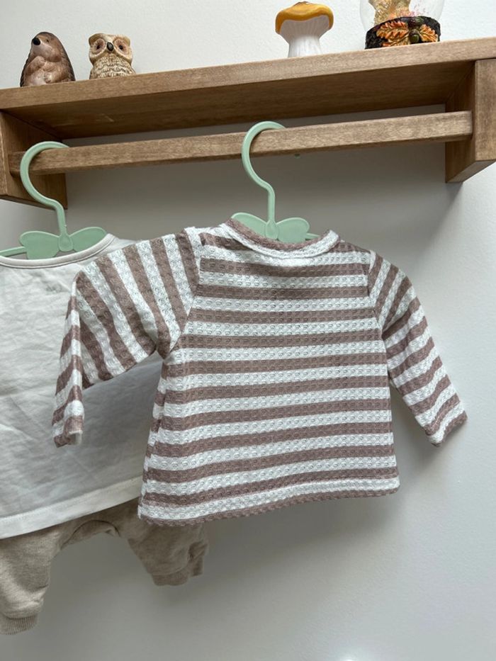 Tenue beige mixte unisexe 0-1 mois - photo numéro 5