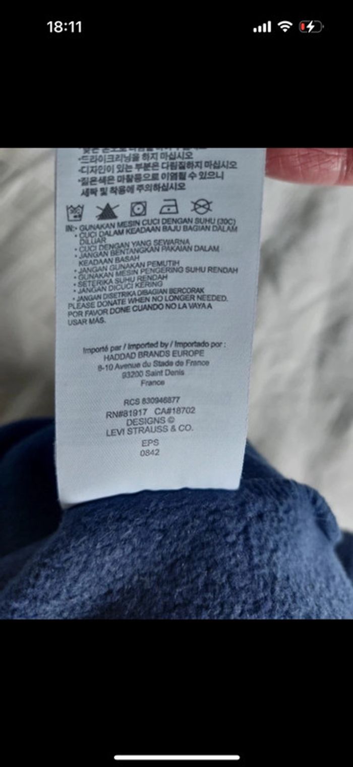 Sweat avec capuche Levi's taille 16 ans - photo numéro 6