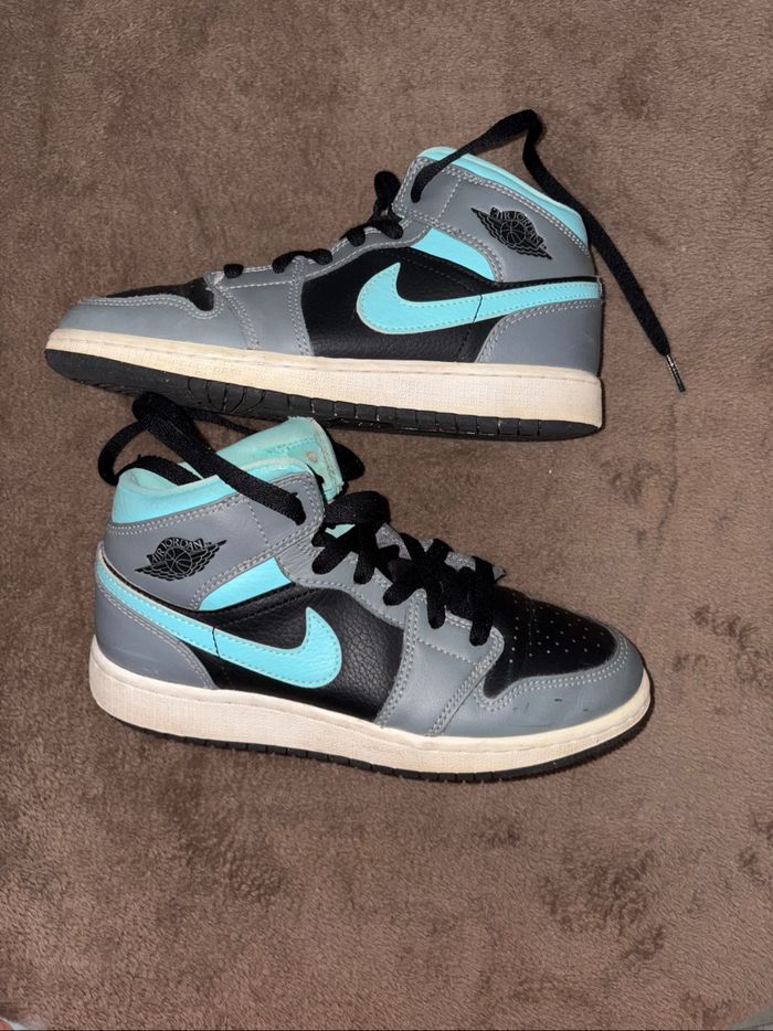 Baskets Nike Air Jordan grise et bleue taille 36,5. - photo numéro 10