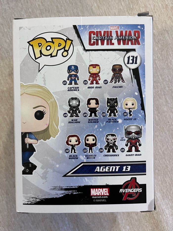 Funko pop captain america agent 13 marvel - photo numéro 2